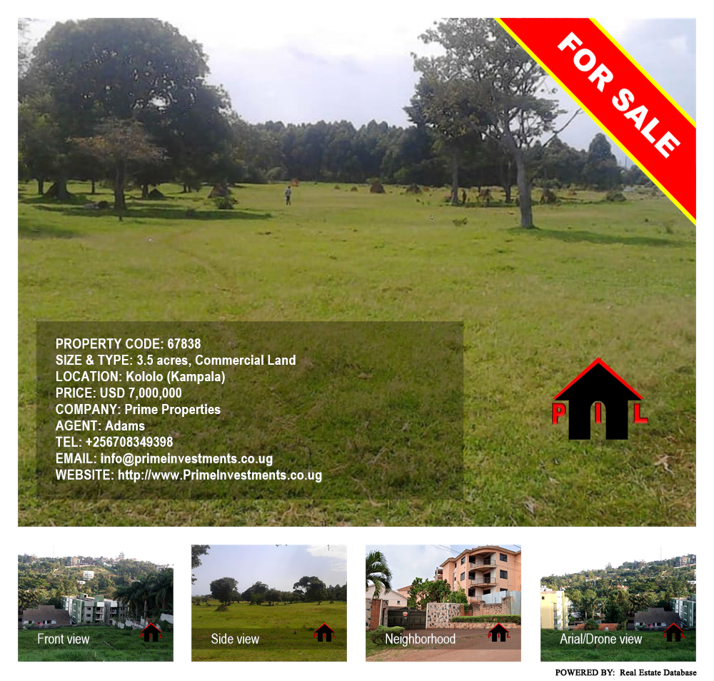 Commercial Land  for sale in Kololo Kampala Uganda, code: 67838