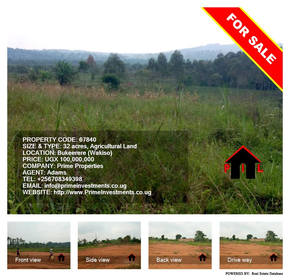 Agricultural Land  for sale in Bukeelele Wakiso Uganda, code: 67840