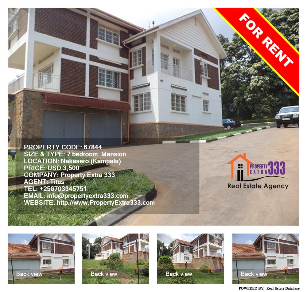 7 bedroom Mansion  for rent in Nakasero Kampala Uganda, code: 67844