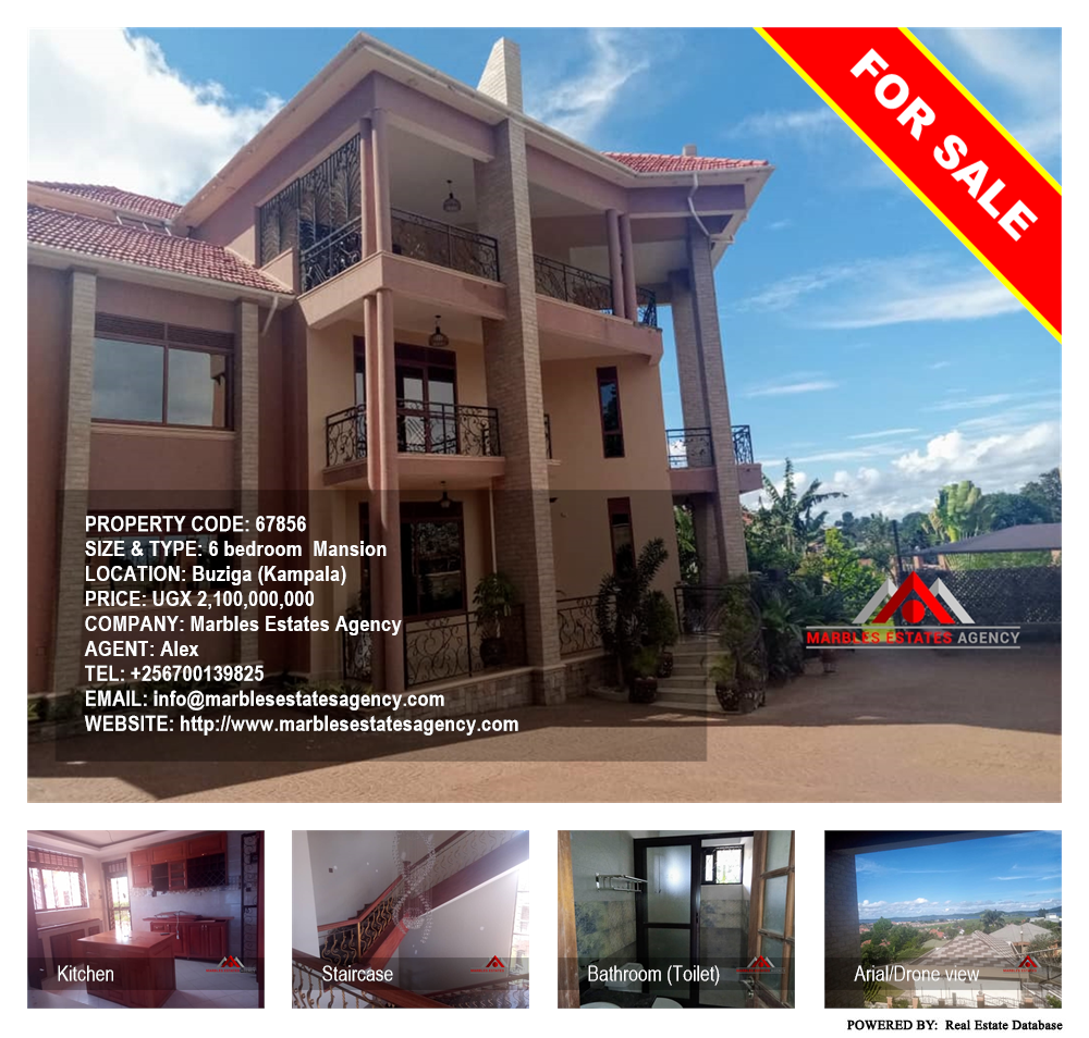 6 bedroom Mansion  for sale in Buziga Kampala Uganda, code: 67856