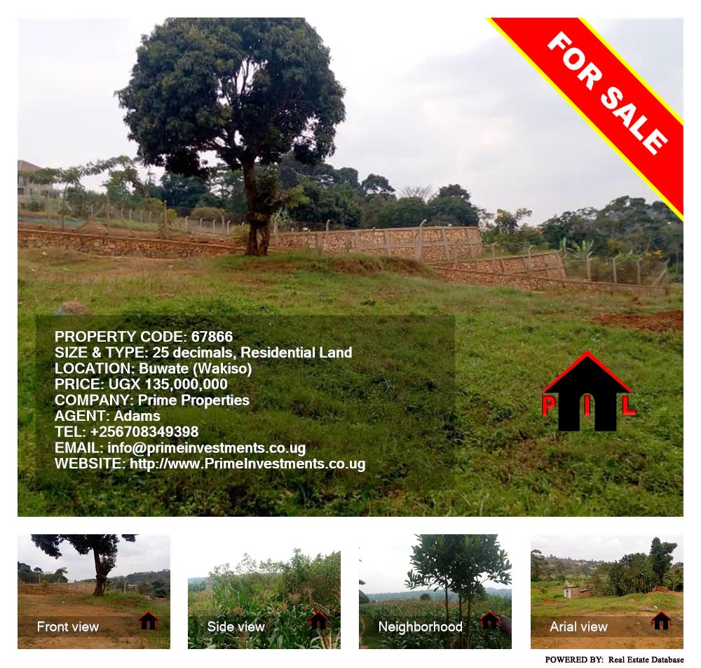 Residential Land  for sale in Buwaate Wakiso Uganda, code: 67866