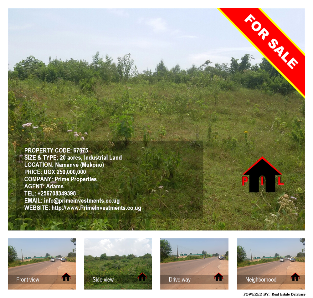 Industrial Land  for sale in Namanve Mukono Uganda, code: 67875