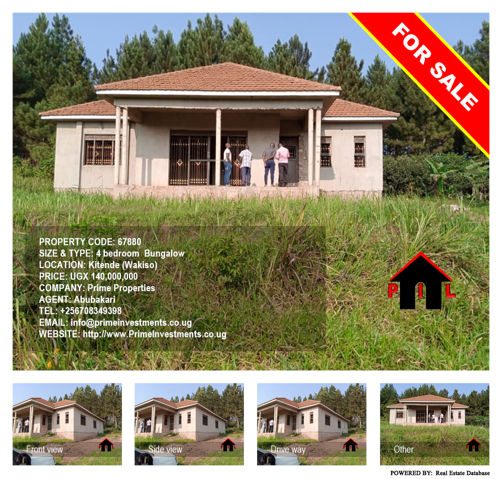 4 bedroom Bungalow  for sale in Kitende Wakiso Uganda, code: 67880