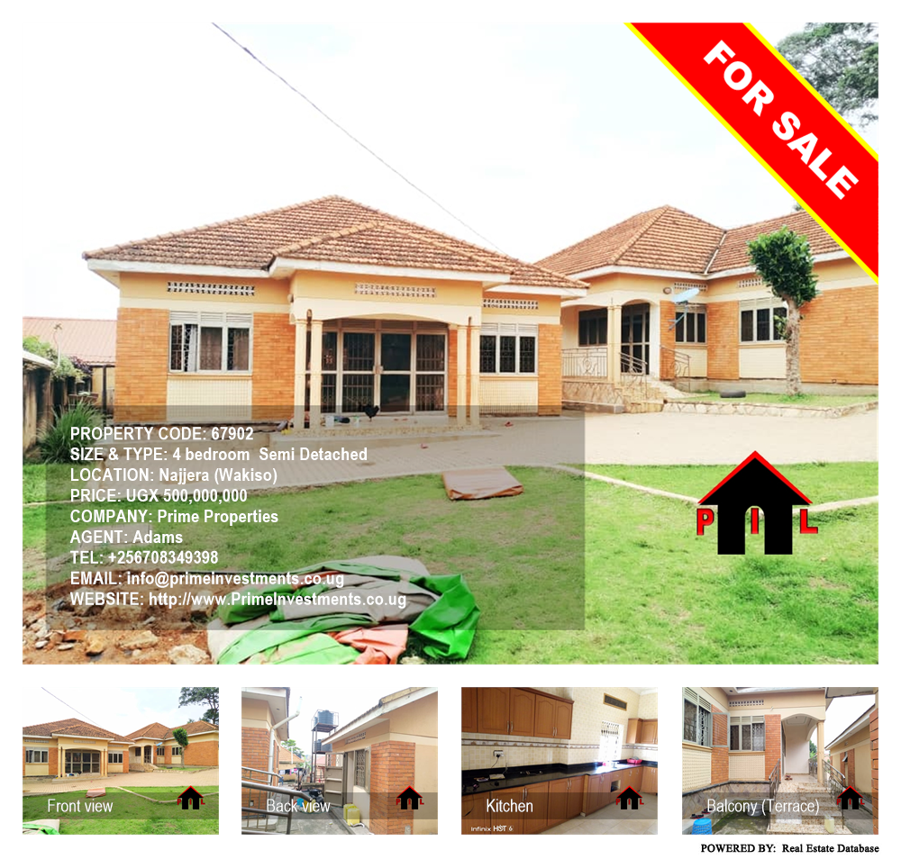 4 bedroom Semi Detached  for sale in Najjera Wakiso Uganda, code: 67902