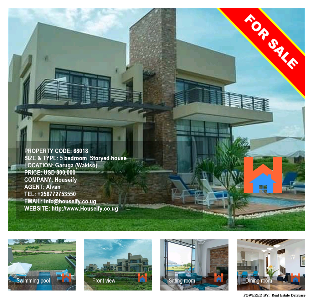 5 bedroom Storeyed house  for sale in Garuga Wakiso Uganda, code: 68018