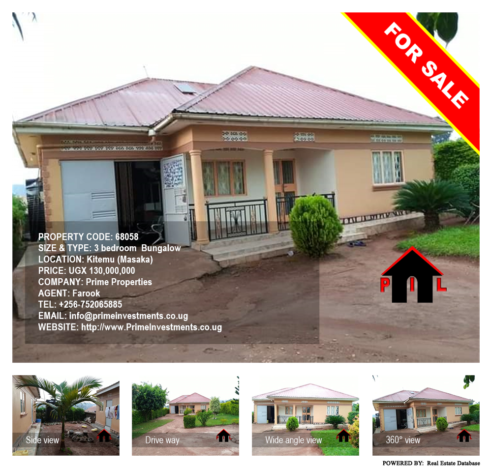 3 bedroom Bungalow  for sale in Kitemu Masaka Uganda, code: 68058