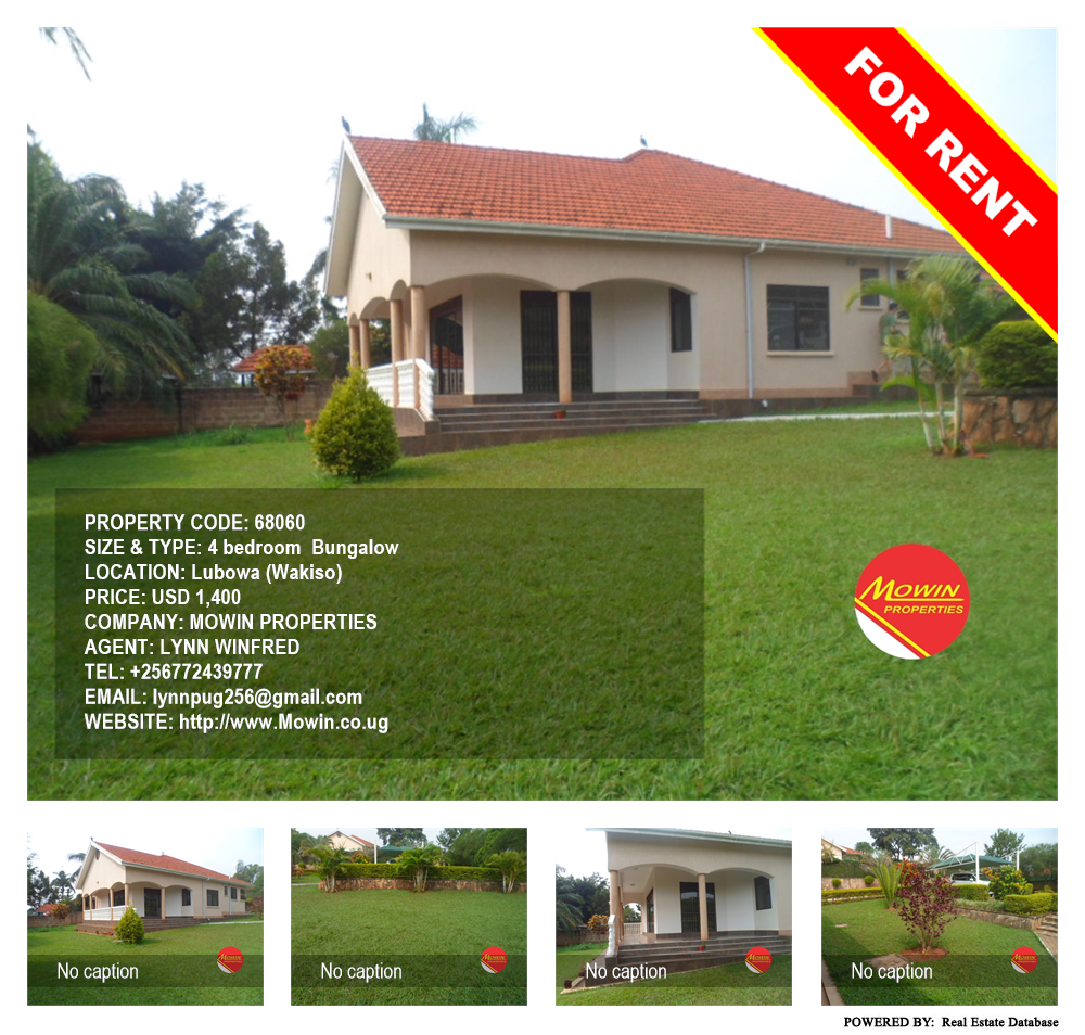 4 bedroom Bungalow  for rent in Lubowa Wakiso Uganda, code: 68060