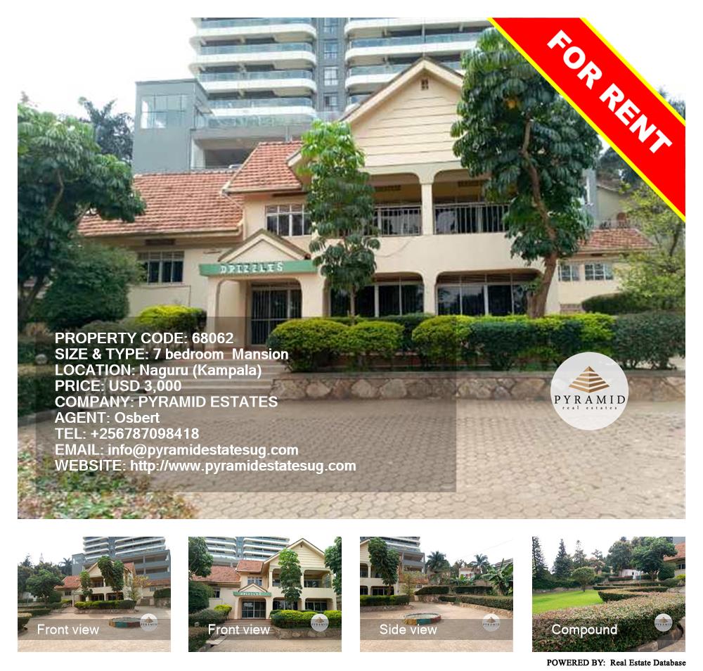 7 bedroom Mansion  for rent in Naguru Kampala Uganda, code: 68062