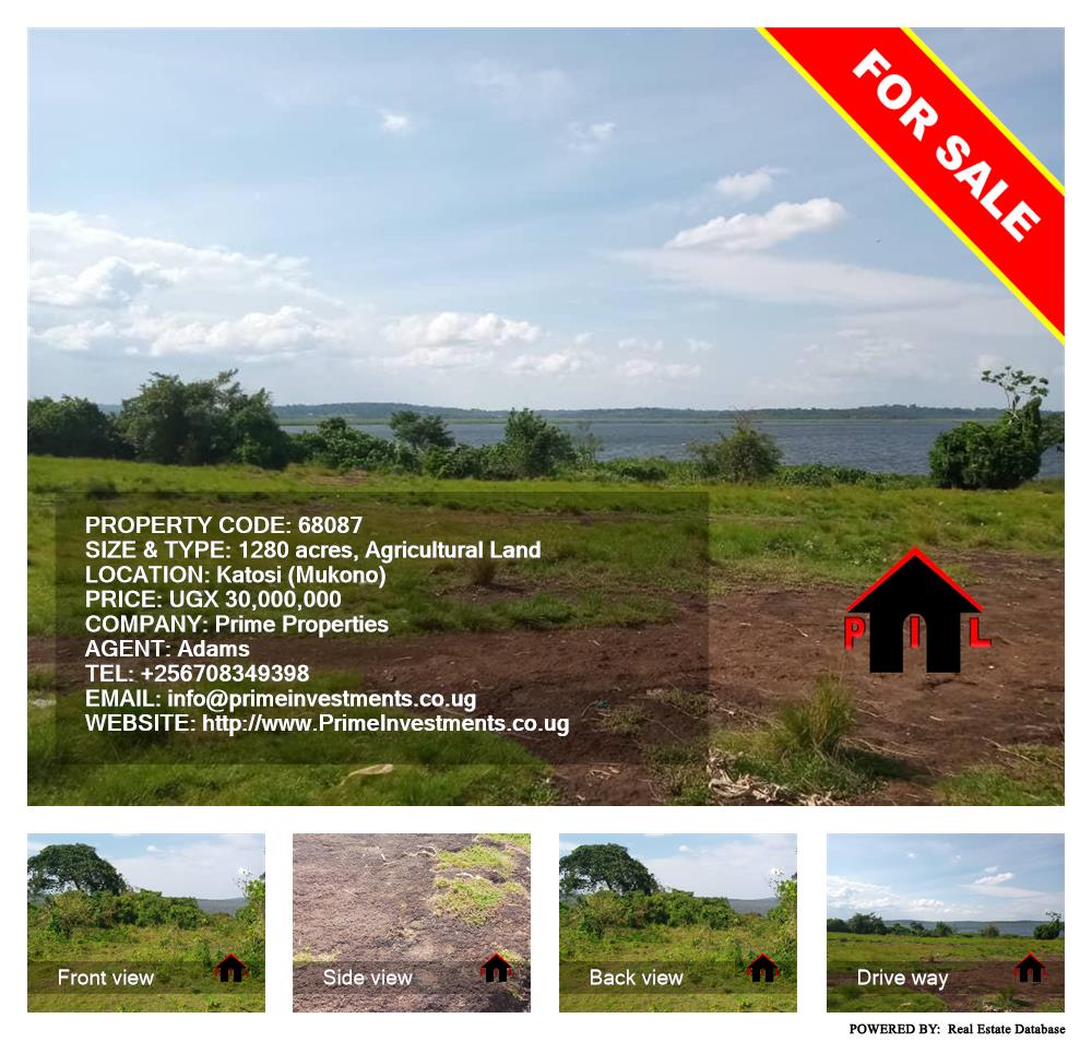 Agricultural Land  for sale in Katosi Mukono Uganda, code: 68087