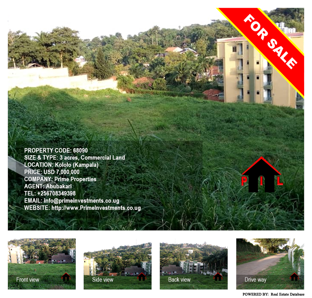 Commercial Land  for sale in Kololo Kampala Uganda, code: 68090