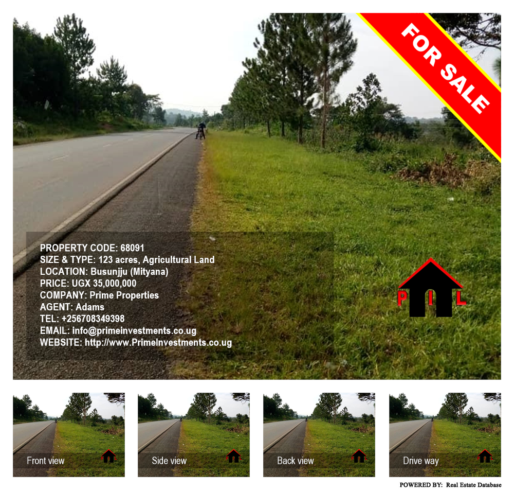 Agricultural Land  for sale in Busunjju Mityana Uganda, code: 68091