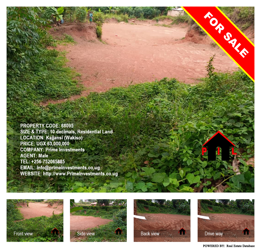 Residential Land  for sale in Kajjansi Wakiso Uganda, code: 68095