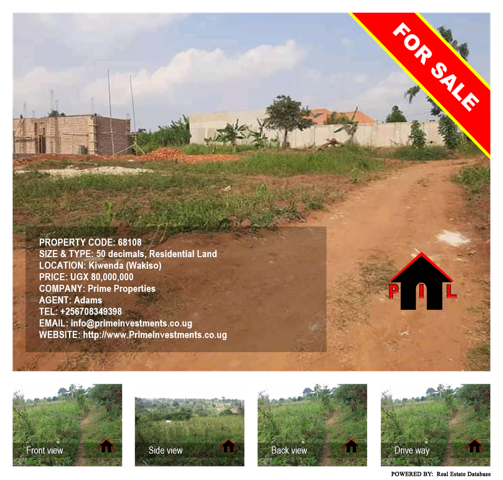 Residential Land  for sale in Kiwenda Wakiso Uganda, code: 68108