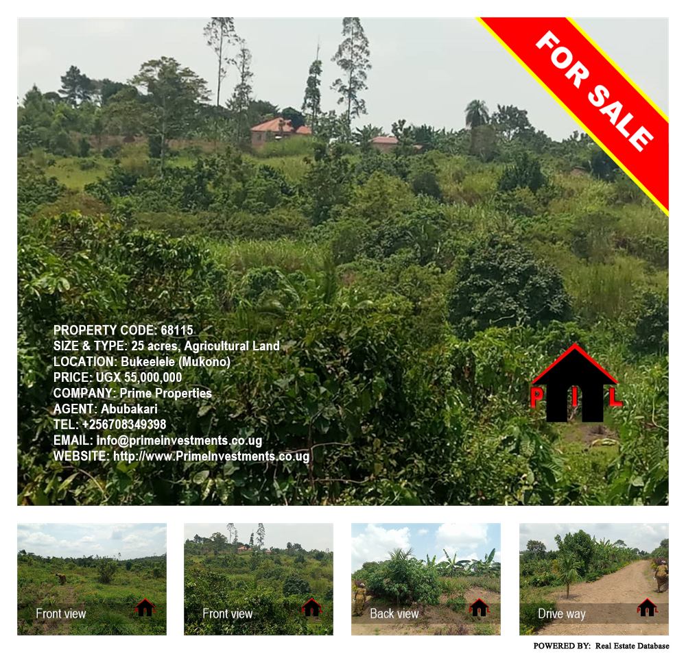 Agricultural Land  for sale in Bukeelele Mukono Uganda, code: 68115