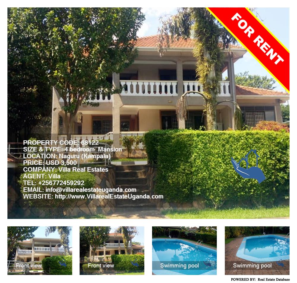 4 bedroom Mansion  for rent in Naguru Kampala Uganda, code: 68122