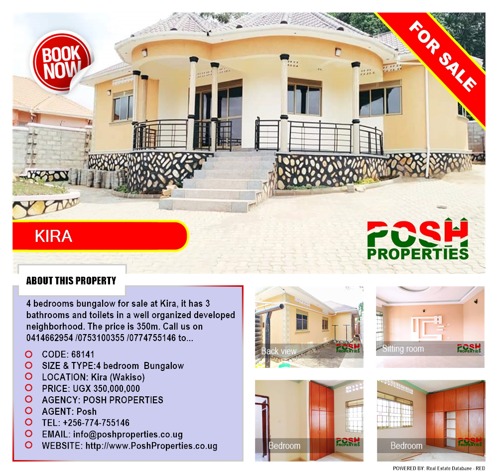 4 bedroom Bungalow  for sale in Kira Wakiso Uganda, code: 68141