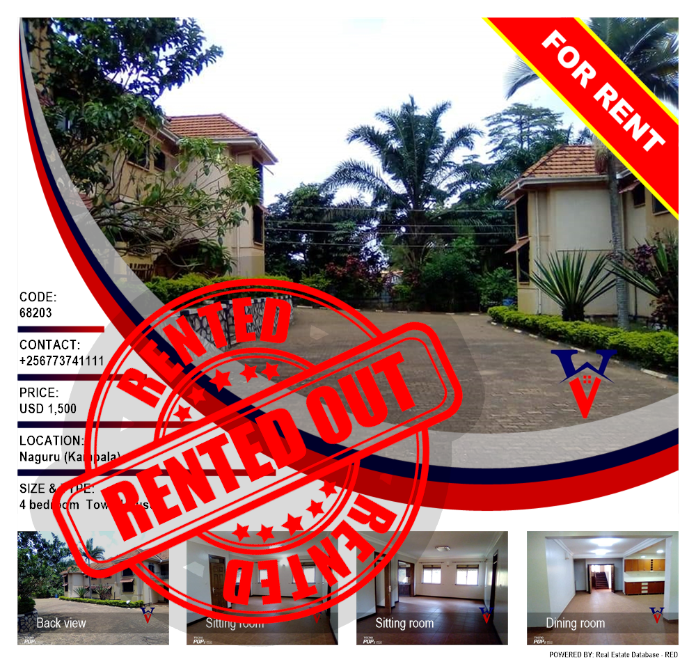 4 bedroom Town House  for rent in Naguru Kampala Uganda, code: 68203