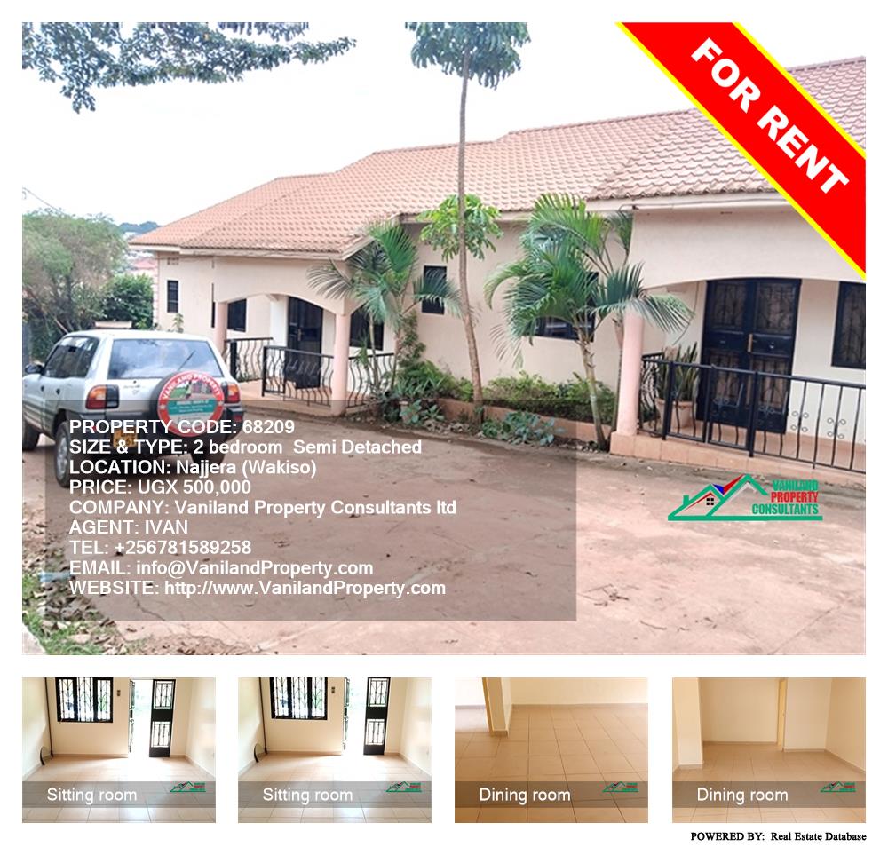 2 bedroom Semi Detached  for rent in Najjera Wakiso Uganda, code: 68209