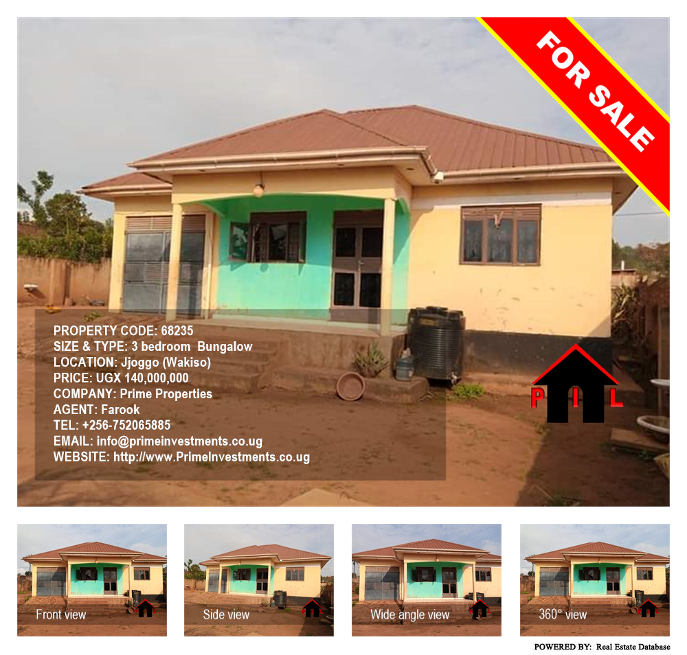 3 bedroom Bungalow  for sale in Jjoggo Wakiso Uganda, code: 68235