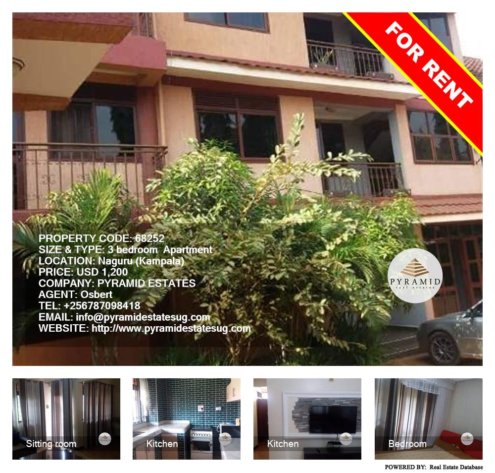 3 bedroom Apartment  for rent in Naguru Kampala Uganda, code: 68252