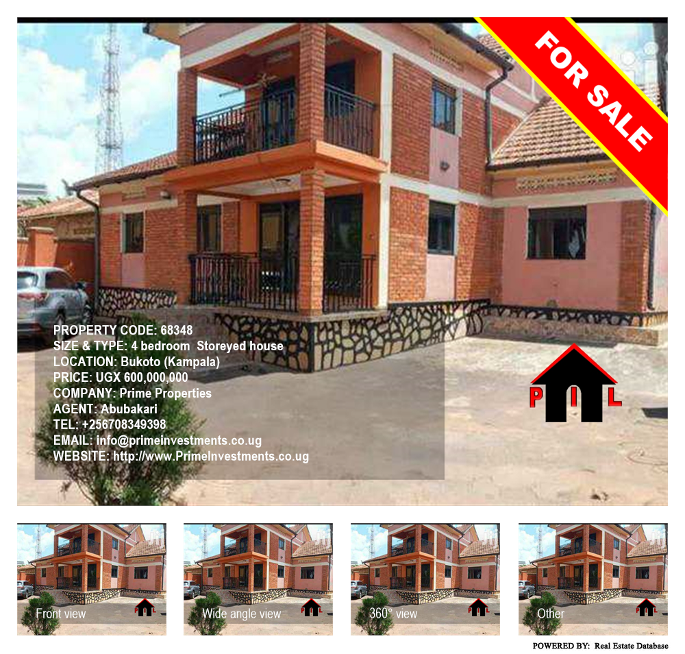 4 bedroom Storeyed house  for sale in Bukoto Kampala Uganda, code: 68348