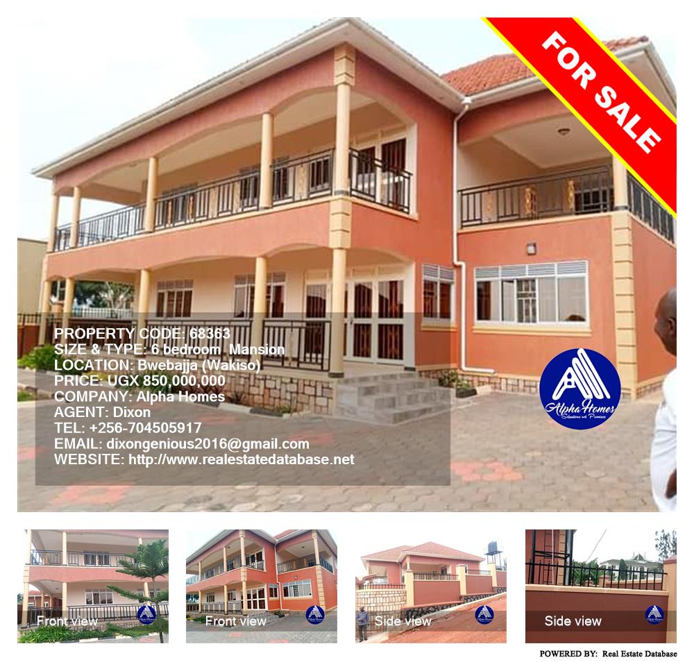 6 bedroom Mansion  for sale in Bwebajja Wakiso Uganda, code: 68363