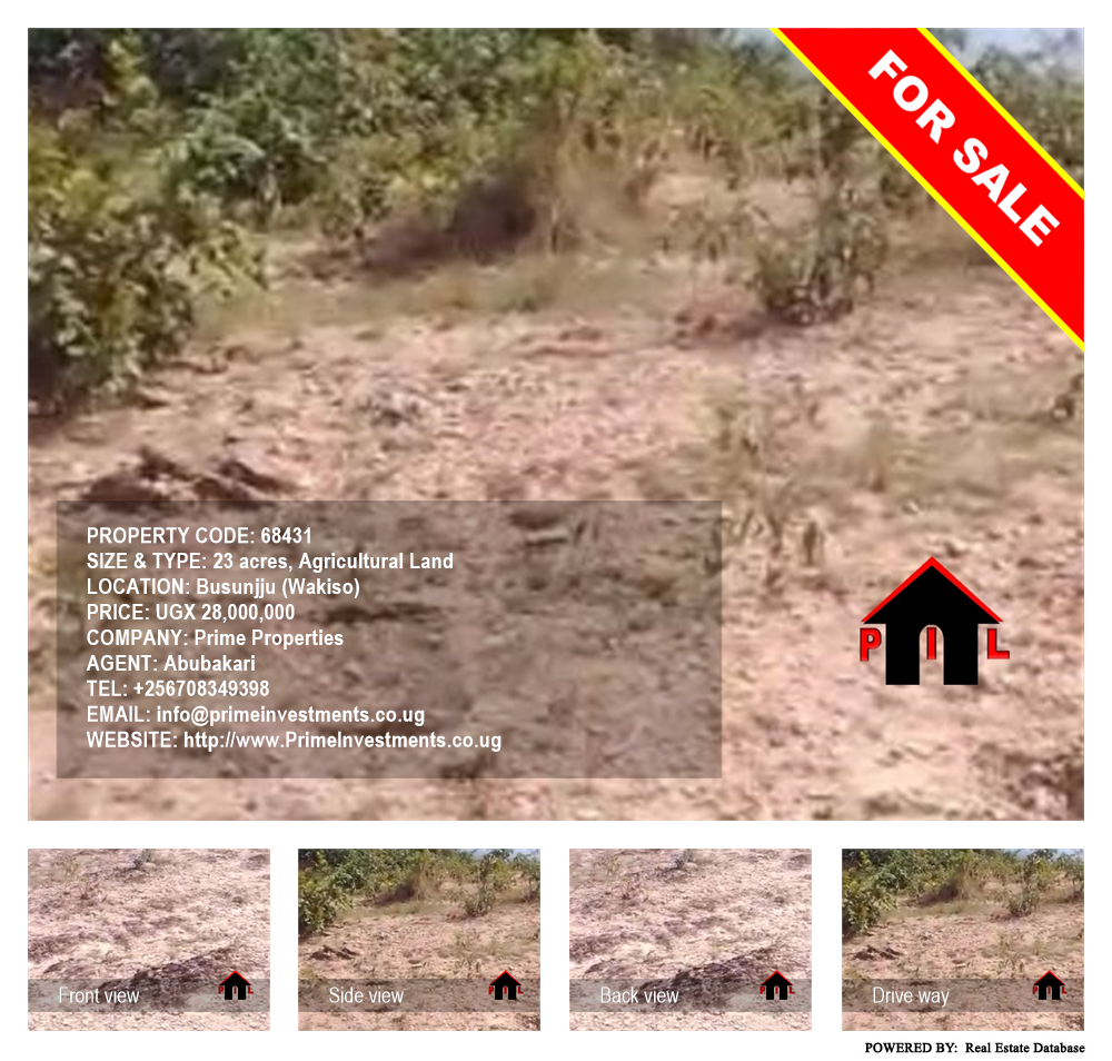 Agricultural Land  for sale in Busunjju Wakiso Uganda, code: 68431