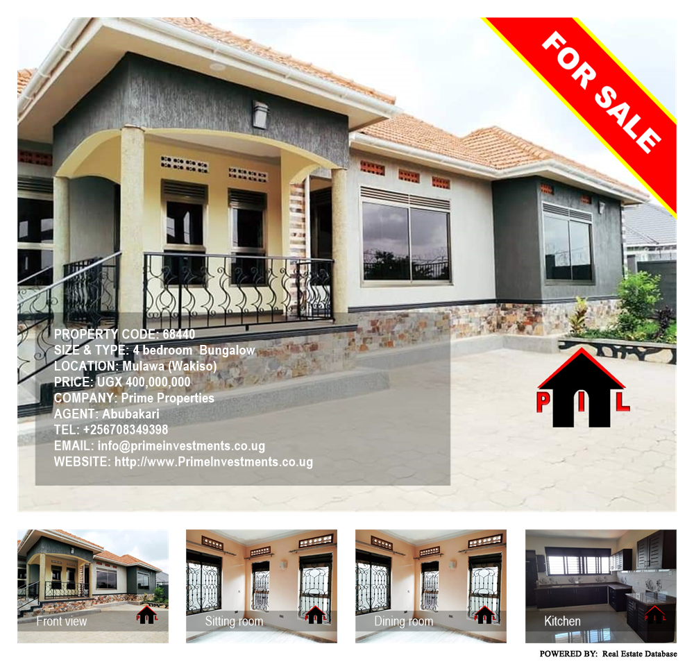 4 bedroom Bungalow  for sale in Mulawa Wakiso Uganda, code: 68440