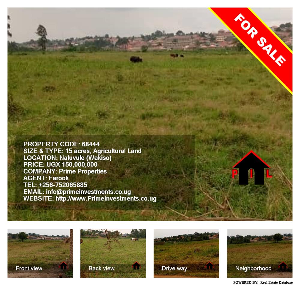 Agricultural Land  for sale in Naluvule Wakiso Uganda, code: 68444
