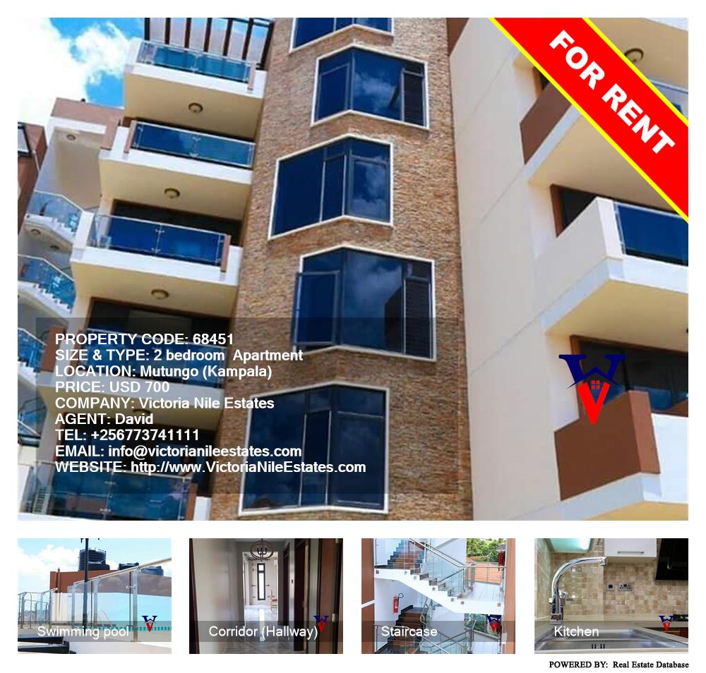 2 bedroom Apartment  for rent in Mutungo Kampala Uganda, code: 68451