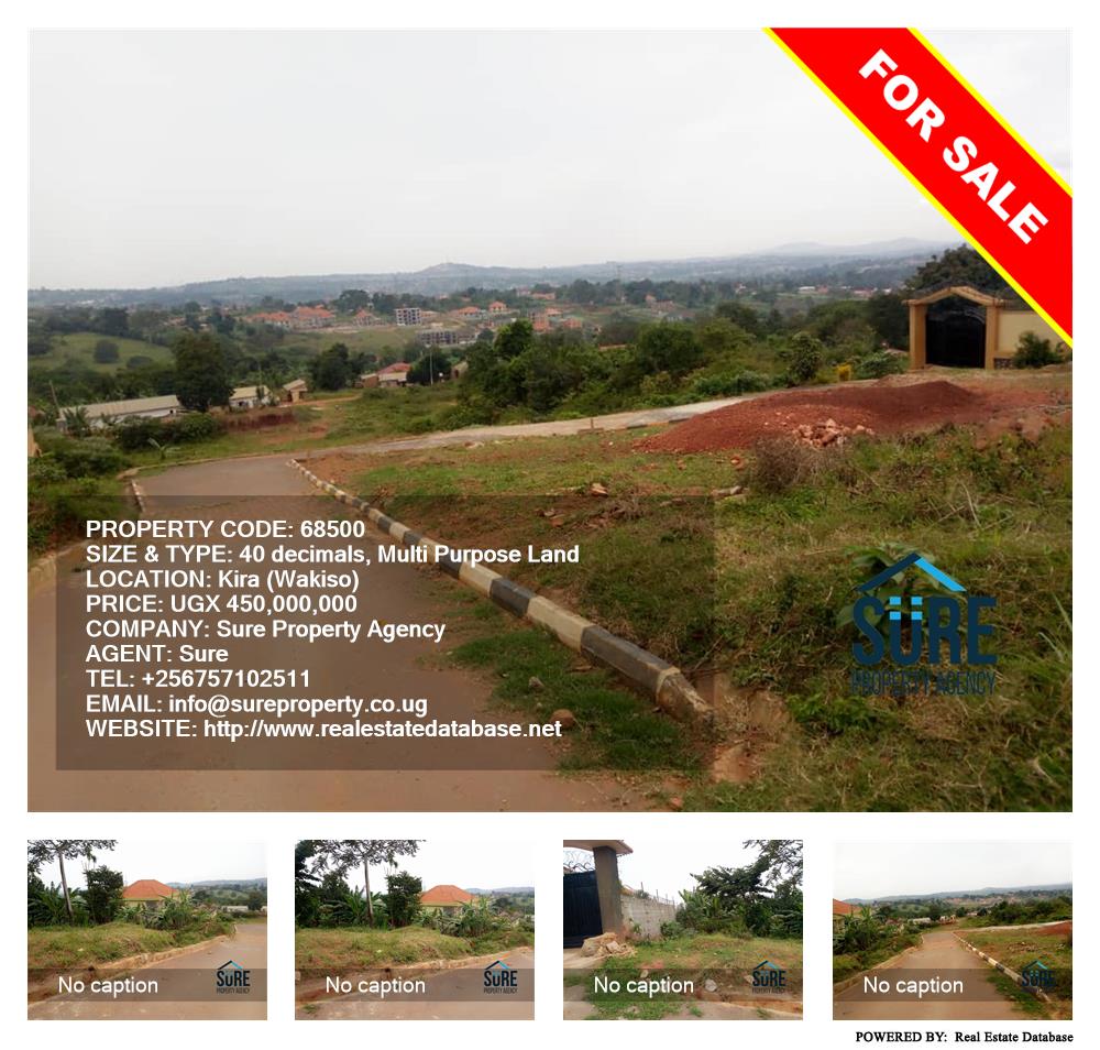 Multipurpose Land  for sale in Kira Wakiso Uganda, code: 68500