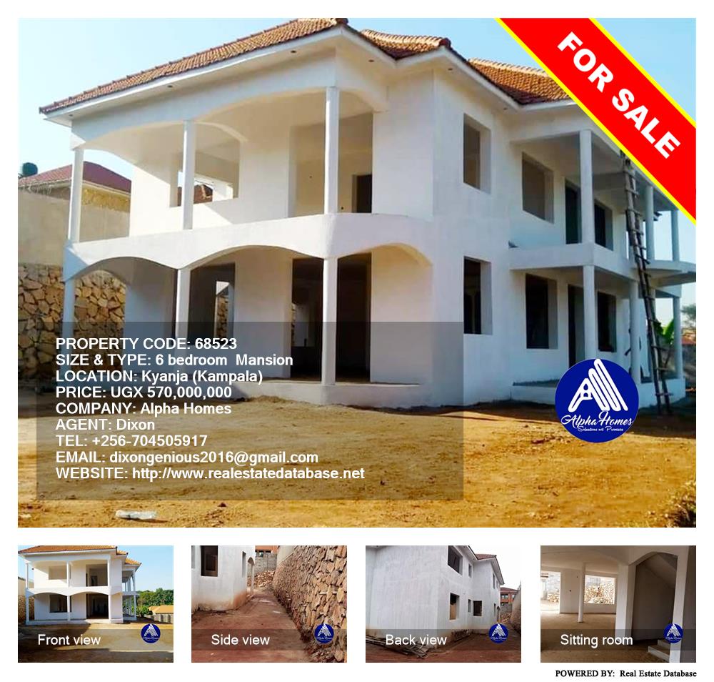 6 bedroom Mansion  for sale in Kyanja Kampala Uganda, code: 68523