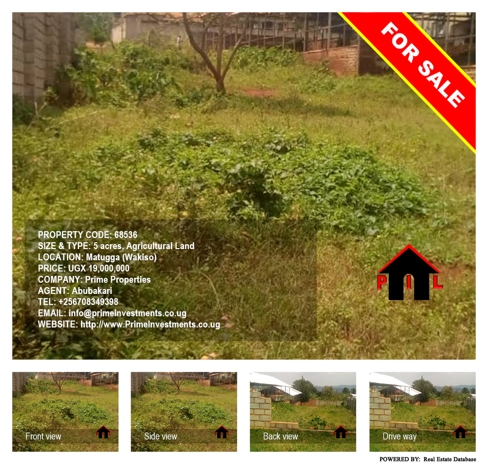Agricultural Land  for sale in Matugga Wakiso Uganda, code: 68536