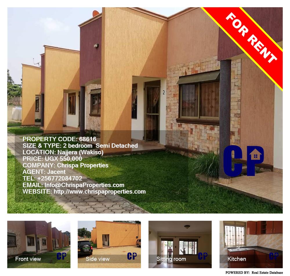 2 bedroom Semi Detached  for rent in Najjera Wakiso Uganda, code: 68616