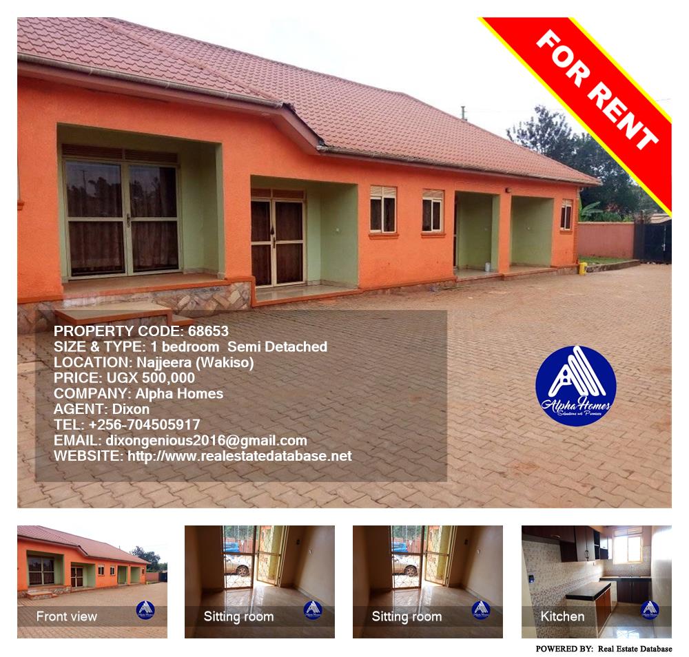 1 bedroom Semi Detached  for rent in Najjera Wakiso Uganda, code: 68653