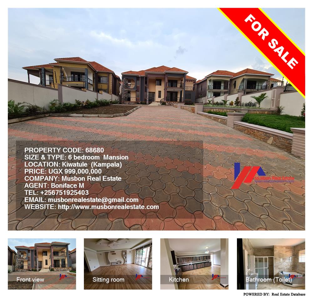 6 bedroom Mansion  for sale in Kiwaatule Kampala Uganda, code: 68680