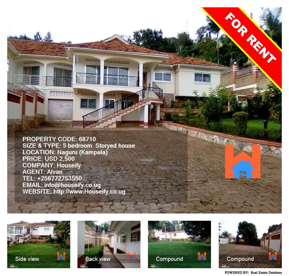 5 bedroom Storeyed house  for rent in Naguru Kampala Uganda, code: 68710