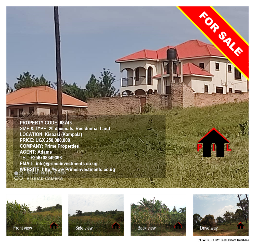 Residential Land  for sale in Kisaasi Kampala Uganda, code: 68743