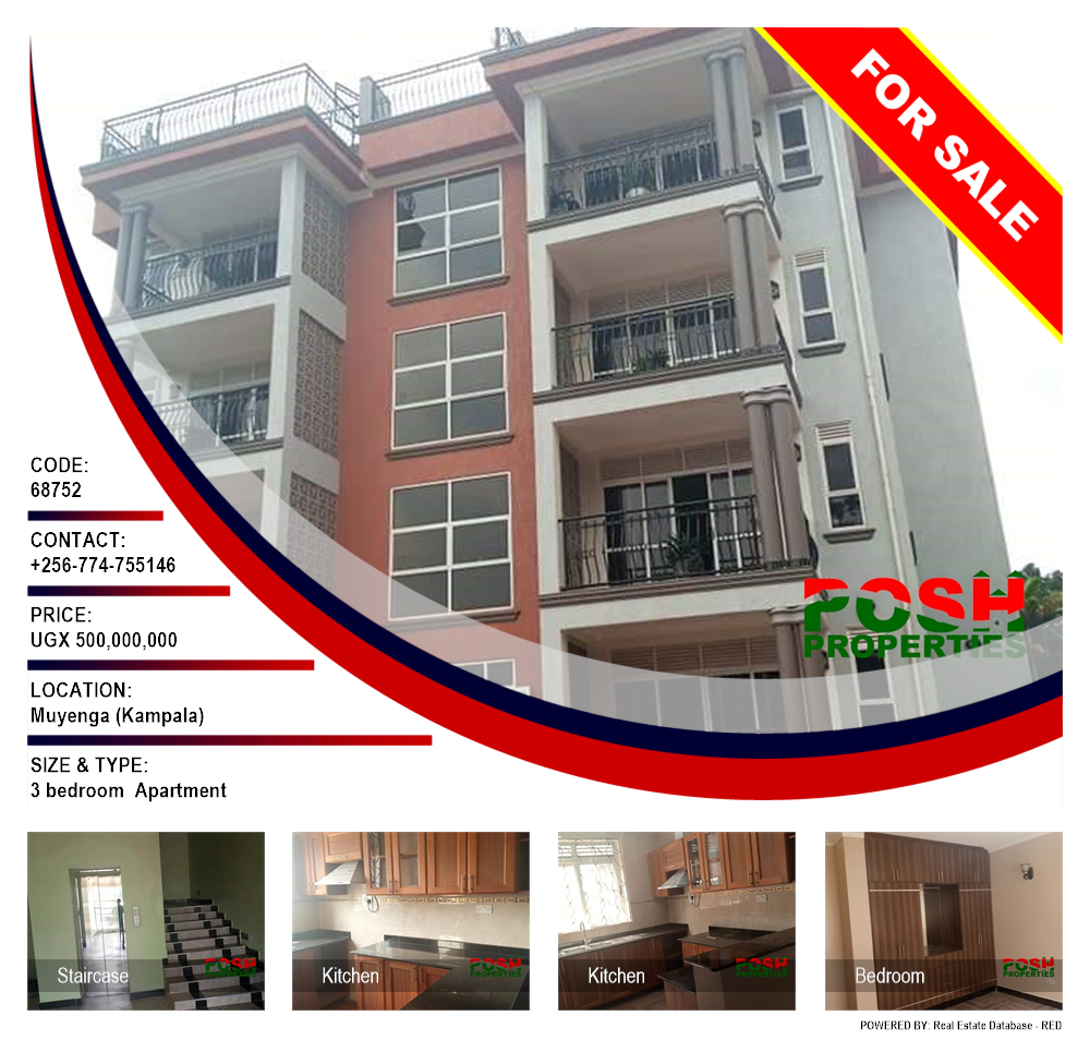 3 bedroom Apartment  for sale in Muyenga Kampala Uganda, code: 68752