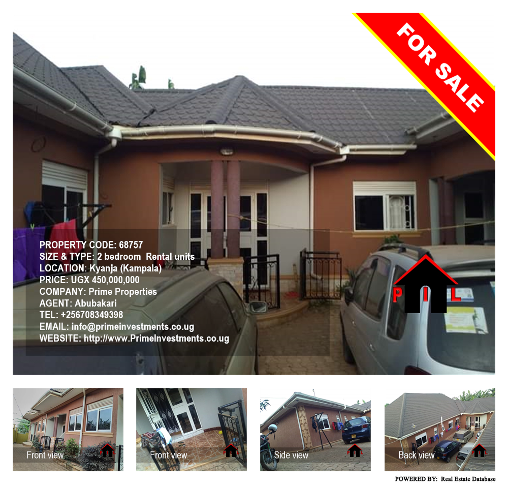 2 bedroom Rental units  for sale in Kyanja Kampala Uganda, code: 68757