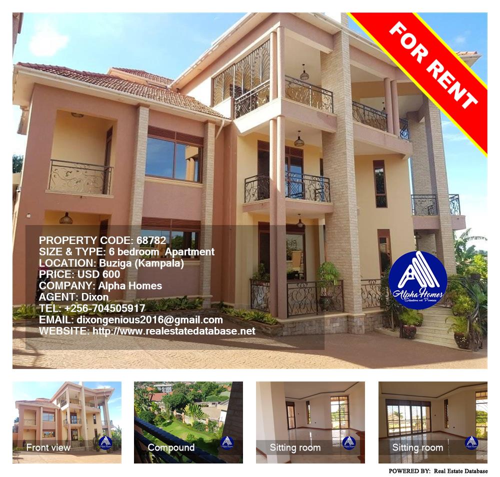 6 bedroom Apartment  for rent in Buziga Kampala Uganda, code: 68782
