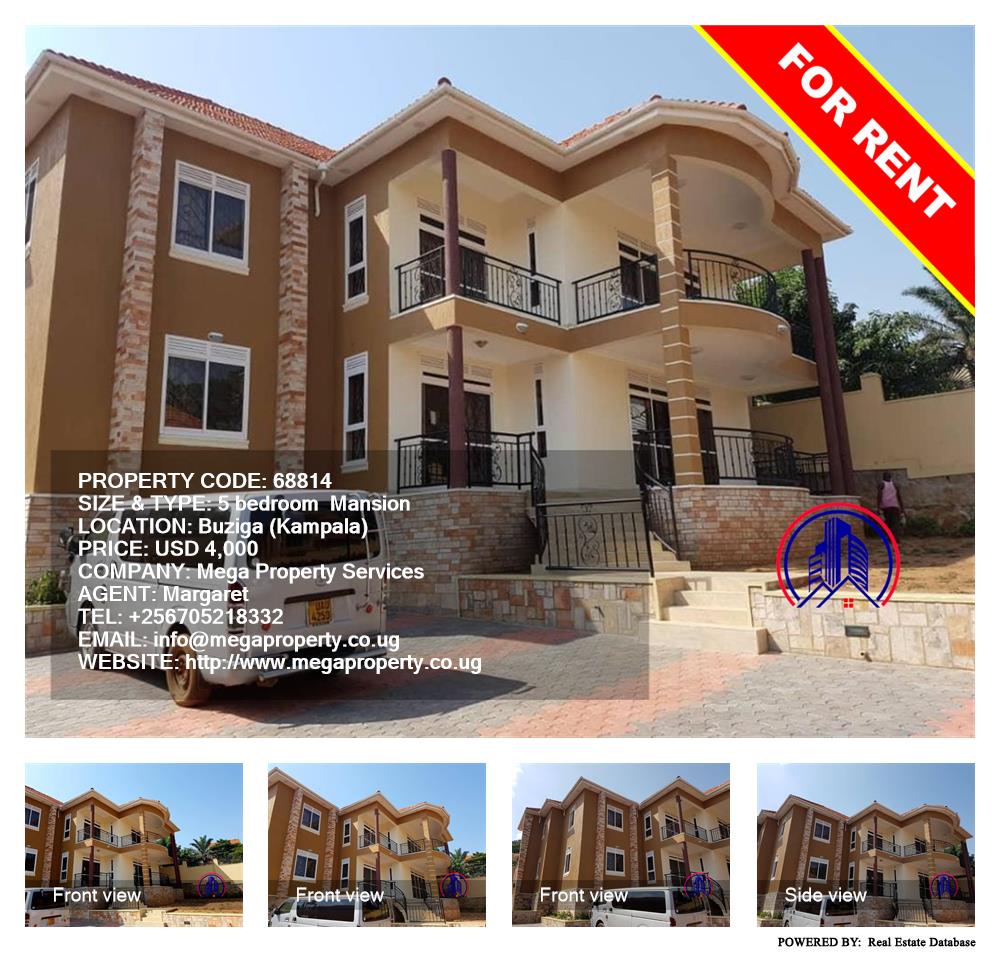 5 bedroom Mansion  for rent in Buziga Kampala Uganda, code: 68814