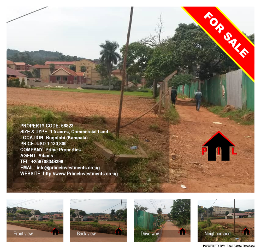 Commercial Land  for sale in Bugoloobi Kampala Uganda, code: 68823