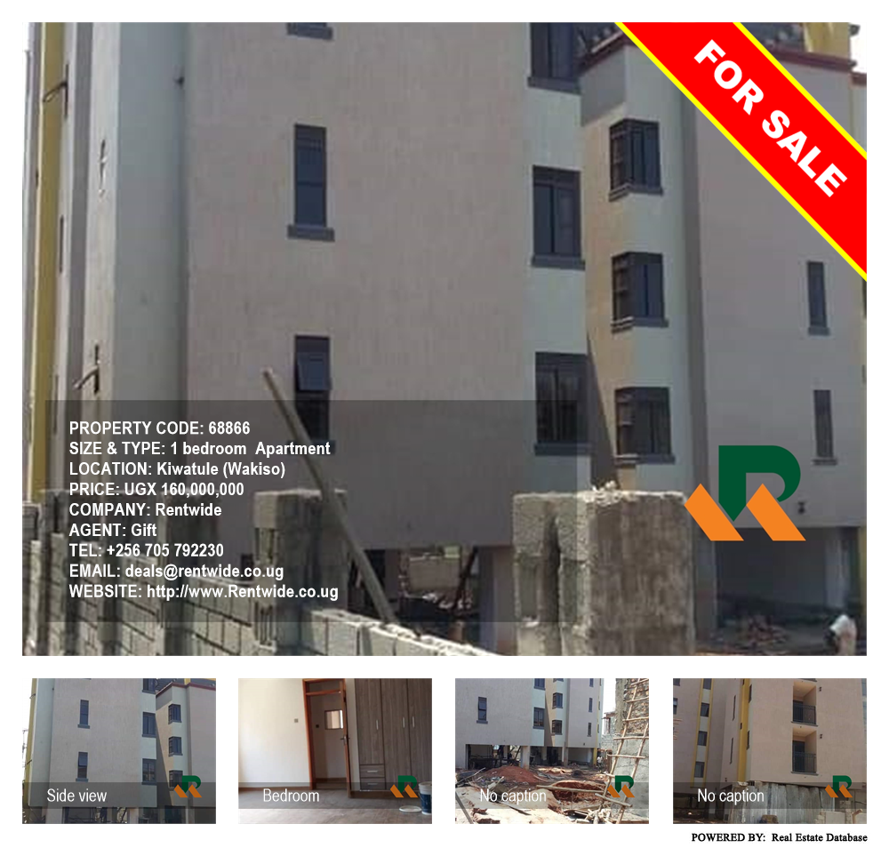 1 bedroom Apartment  for sale in Kiwaatule Wakiso Uganda, code: 68866