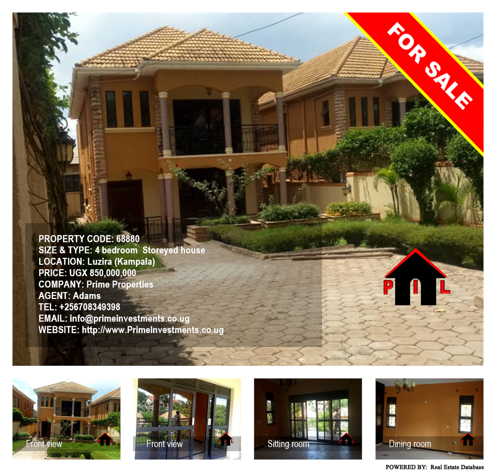 4 bedroom Storeyed house  for sale in Luzira Kampala Uganda, code: 68880