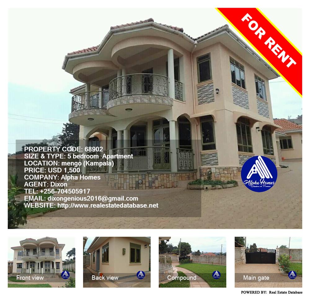 5 bedroom Apartment  for rent in Mengo Kampala Uganda, code: 68902