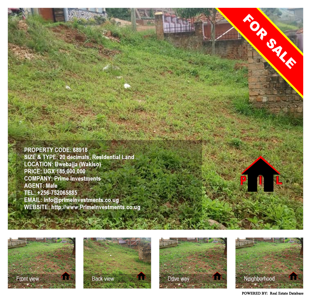 Residential Land  for sale in Bwebajja Wakiso Uganda, code: 68918