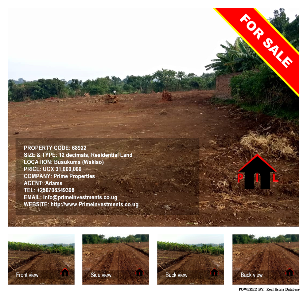 Residential Land  for sale in Busukuma Wakiso Uganda, code: 68922