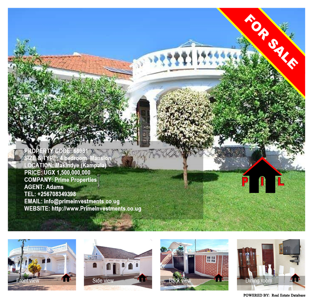 4 bedroom Mansion  for sale in Makindye Kampala Uganda, code: 68981