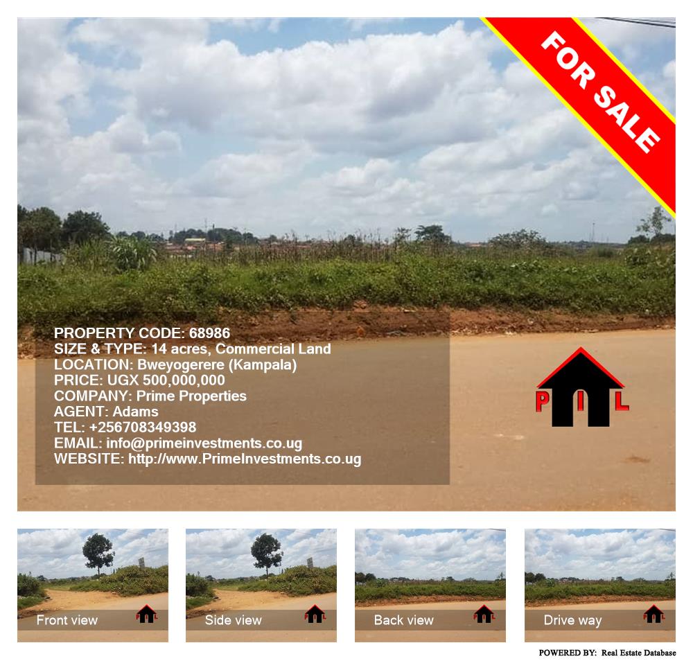Commercial Land  for sale in Bweyogerere Kampala Uganda, code: 68986